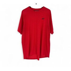 Under Armour Heat Gear Red Black Logo Loose T-shirt Mens 2XLT
